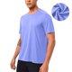 thumbnail image 1 of Ceisia Men's Slim Fit Short Sleeve Crew Neck Athletic T-shirt Quick Dry Solid Color Workout Top Watermelon Red L Gifts, 1 of 6