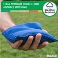 thumbnail image 3 of All Weather Cornhole Bean Bags Set of 8 - Duck Cloth- Gray & Royal Blue, 3 of 6
