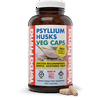 Yerba Prima Psyllium Husks Veg Caps, 400 Capsules (625mg) - Colon Cleanser, Daily Fiber Supplement