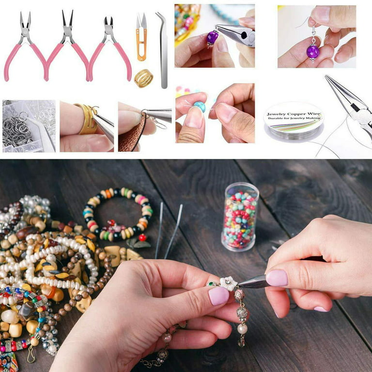Jewelry Making Supplies Includes Jewelry Beads,Charms Tools for Necklace  Earring Bracelet,Crafts for Adults and Beginners,Gift for Teens, Girls,  Women 