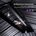 thumbnail image 4 of PURPLE LEAF 12' X 14' Outdoor Hardtop Gazebo for Patio Galvanized Steel Double Roof Permanent Canopy Teak Finish Coated Aluminum Frame Pavilion Gazebo with Netting, 4 of 9