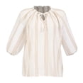 thumbnail image 1 of Blusa George para Mujer, Cuello V con Abertura en Costados Crema Talla CH, 1 of 4