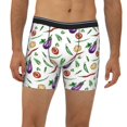 thumbnail image 2 of Men'S Boxer Briefs, Eggplant Vegetable Tomato Soft And Breathable Mens Underwear Boxer Briefs With Widen Waist, 2 of 2