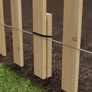 Greenes Fence Cedar Wood Garden Picket Fence, White 16 H x 8 L (2-Pack, 16 Total)