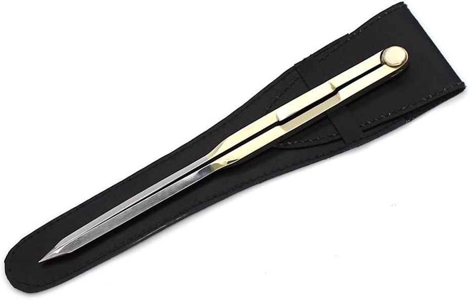 Brass Navigation Divider, Straight Navigation Divider (Large) for Maritime & Naval, Antique Geometry Drafting Compass, Geometry Drafting Compass Professional Work with Leather Case