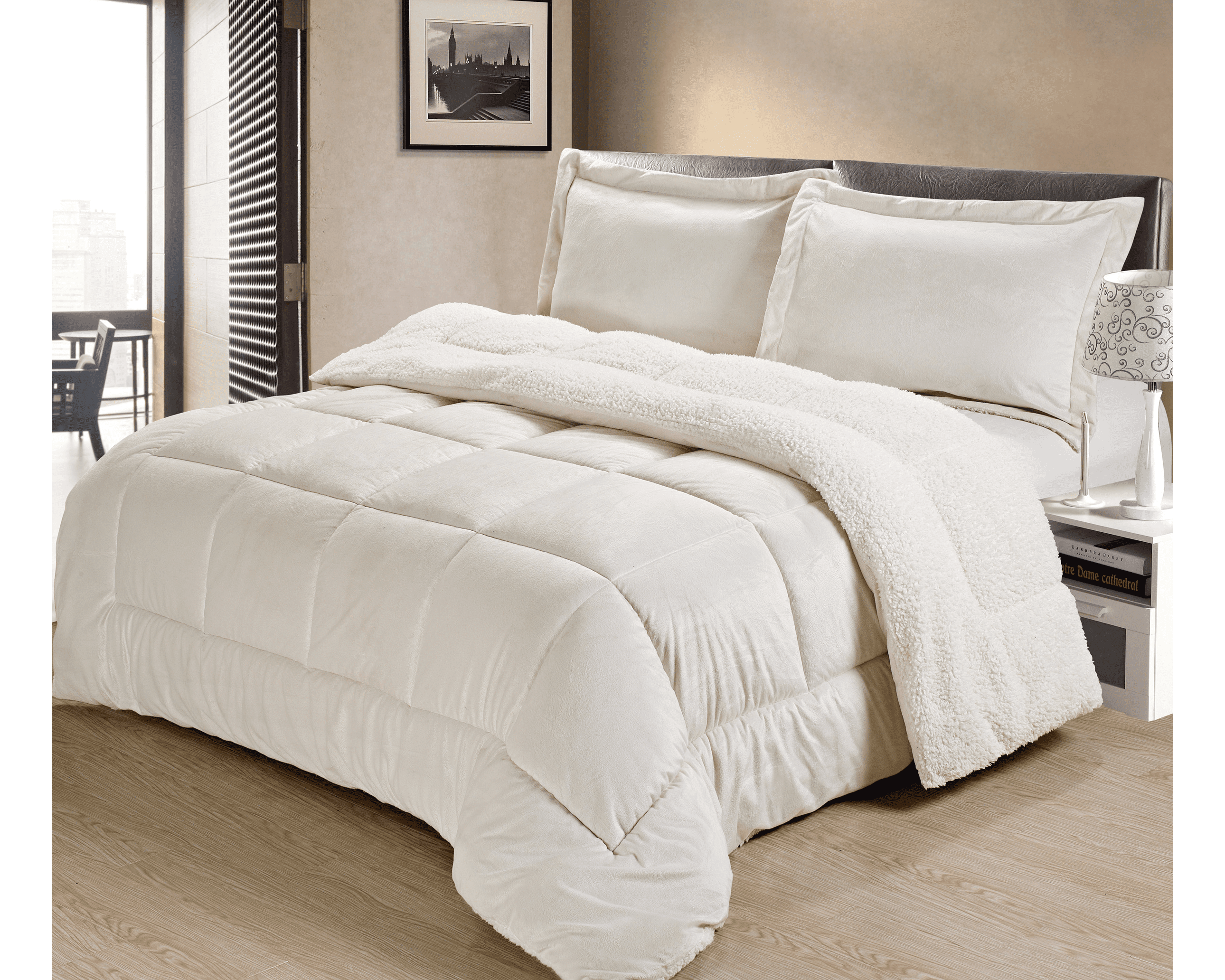 Burgundy/Black Cathay Home 90 GSM 3 Piece Microfiber Reversible Comforter Set King Burgundy/Black Cathay Home 90 GSM 3 Piece Microfiber Reversible Comforter Set King