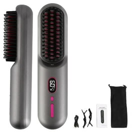 Cordless Hair Straightener Brush, Portable Straightening Brush for