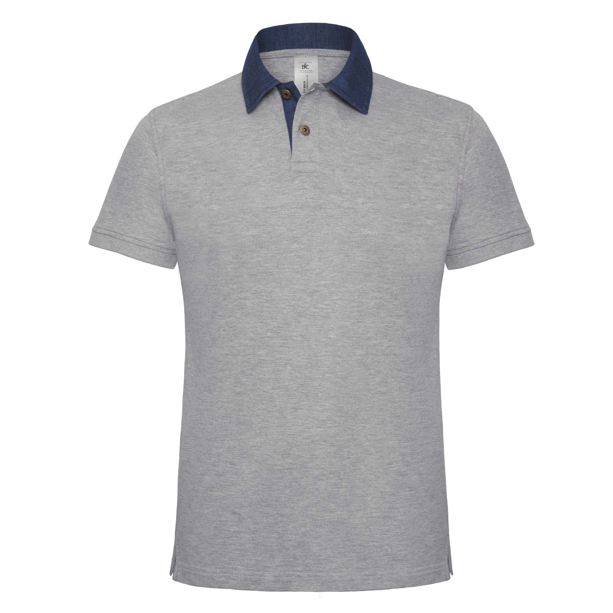 B&C Denim Mens Forward Short Sleeve Polo Shirt 