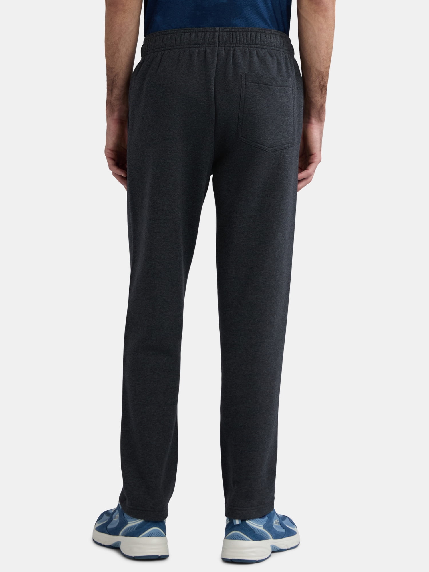 Athletic Works Men's Open Leg Fleece Pants, Sizes XS-4XL