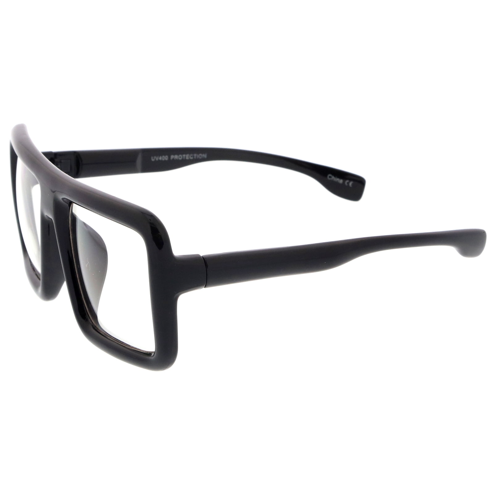 zeroUV Unisex Oversize Bold Thick Frame Clear Lens Square
