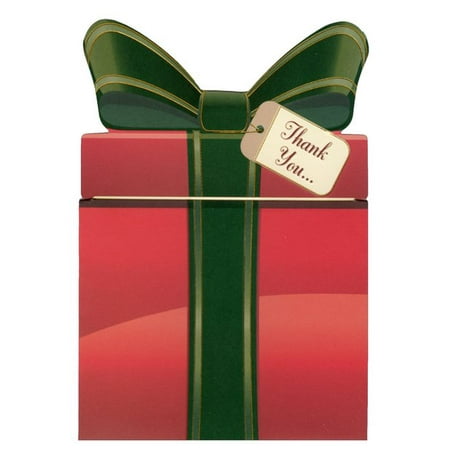 Sentimental Thank You Gifts Designer Greetings Die Cut Gift Christmas Thank You Note Cards (8 Pack) ()
