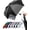1-Black x Gray, variant on Windproof Travel Umbrella for Rain - 43" Auto Open Close 8-Rib Compact, Stylish Two-Tone Color Block Design, Easy-Close Folding Portable Parasol for Men & Women