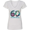 thumbnail image 3 of Inktastic Blooming 60th Birthday Women's V-Neck T-Shirt, 3 of 5