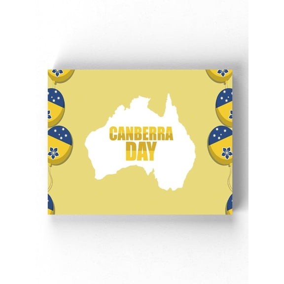 Canberra Day Text Over Country Wrapped Canvas -Image by Shutterstock,