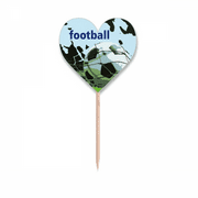 Football World First Movement Toothpick Flags Heart Lable Cupcake Picks