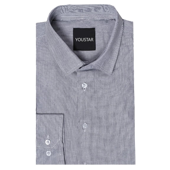 FashionOutfit Men's Regular Fit Long Sleeve Stripe Shirt