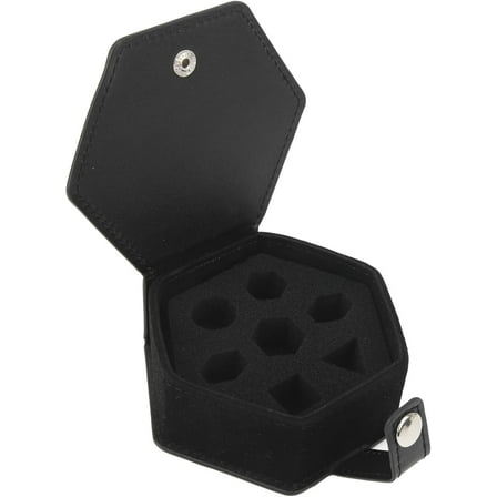 ABCISI 7 Compartments Dice Case Box Tray, Storage Holder for DND Dice Set, Dice Holder for D and D Dungeons and Dragons, Individual Metal or Plastic Polyhedral Dice Display Case