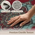 thumbnail image 6 of ODIKA 5'x7' Washable Area Rug Bathroom Ornamental Way Border Symmetrical Distressed Stairs for Guest Room, Lounge, Apartment, Non-Slip Low Profile, Stain Resistant, 6 of 7