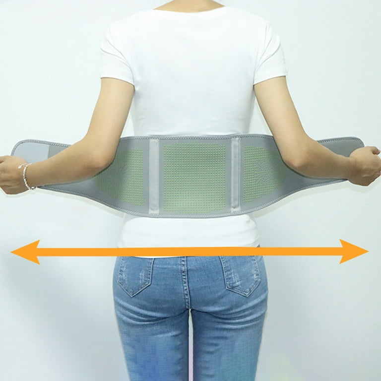 Vikakiooze Lumbar Support Back Brace Self Heating Wormwood Waist Belt Self Heating Support Belt Breathable Waist Lumbar Lower Back Relief From