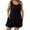 Black, variant on UQJfacai Womens Plus Size Jumpsuits Summer Crew Neck Casual Sleeveless Loose Solid Short Rompers with Pockets 1X-5X