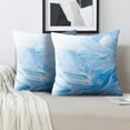 thumbnail image 2 of LALILO Throw Pillow Covers Blue Creative Acrylic Water Brush Cushion Cover 18" x 18", 2 Pack, 2 of 6