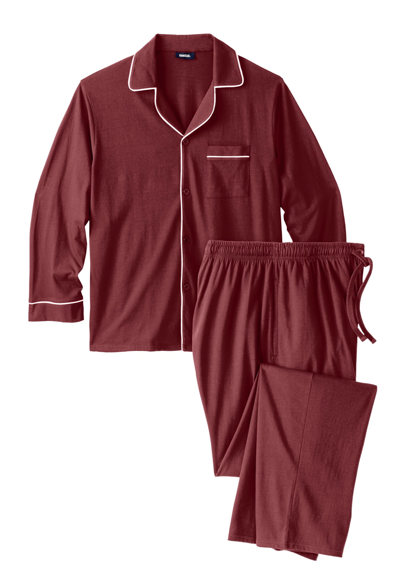 KingSize Men's Big & Tall Long Sleeve Pajama Set 