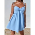 thumbnail image 2 of Casual Summer Dresses for Women Flowy Sun Dress Mini Slip Dress Cute Spaghetti Strap Dress Blue M, 2 of 7