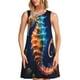 thumbnail image 1 of Fotbe Yellow Fish Seahorse Vestido de Verano sin Mangas para Mujer – Vestido Midi Línea A, Estilo Camiseta Floral, Vestido Playero Casual y Fluido, 1 of 7