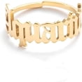 thumbnail image 3 of BLING Anillos de constelación para mujer, 12 letras inglesas antiguas del zodíaco, anillo ajustable de acero inoxidable con signo del zodíaco, joyería de astrología del horóscopo, 3 of 4