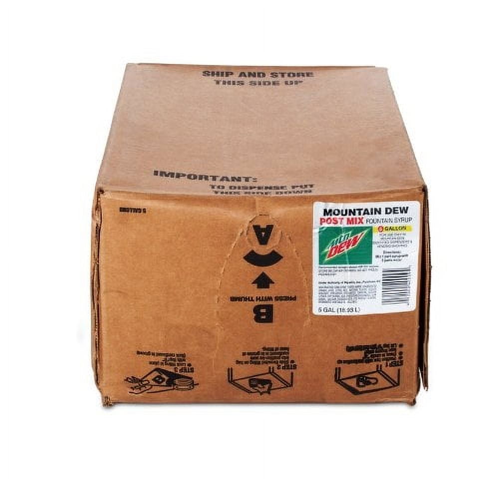 Mountain Dew Post Mix Fountain Syrup Citrus, 5 Gallon Bag-in-Box