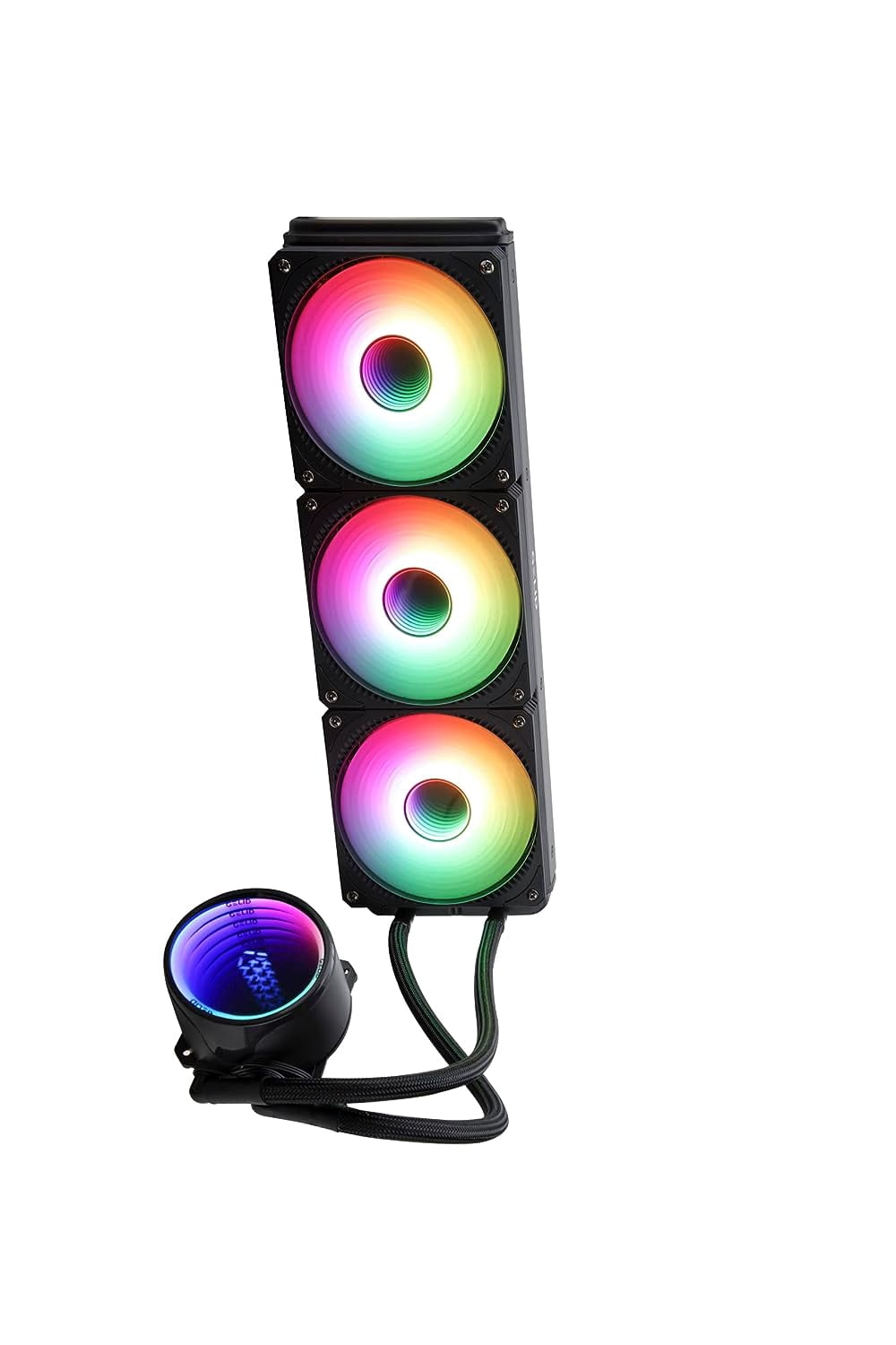 Gelid Solutions CC-AIO-360-A Liquid 360 CPU AIO Water Cooler w 3X 120mm RGB Fan 750-1800 RPM AM5 & LGA 1700 Compatible