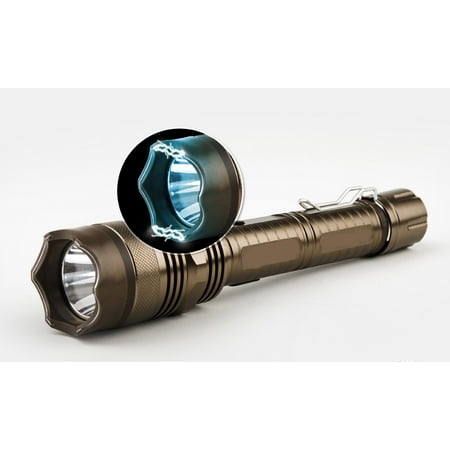 Police 37,000,000 All Metal Tactical Flashlight Stunner (Best Rechargeable Police Flashlight)