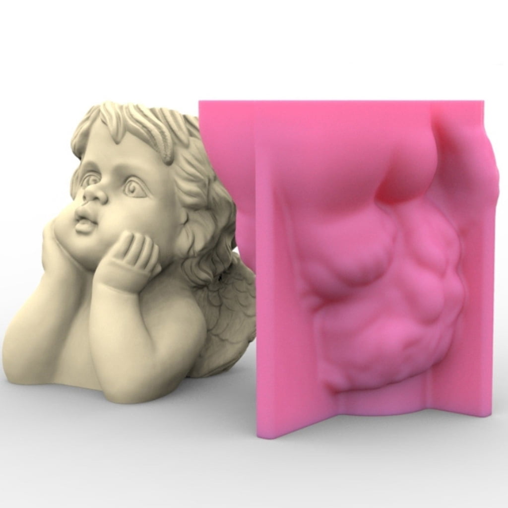 BQBQERT Creative Resin Mold for Girl Shaped Silicone for Cement Gardens and Table Decorations