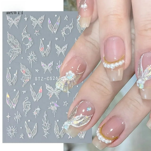 Pegatinas para uñas, pegatinas adhesivas de colores, pegatinas decorativas para uñas, pegatinas para uñas de estilo versátil