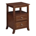 thumbnail image 1 of Convenience Concepts Table d'Extrémité Table de Nuit Table de Chevet Carrée en Bois - Espresso, 1 of 5