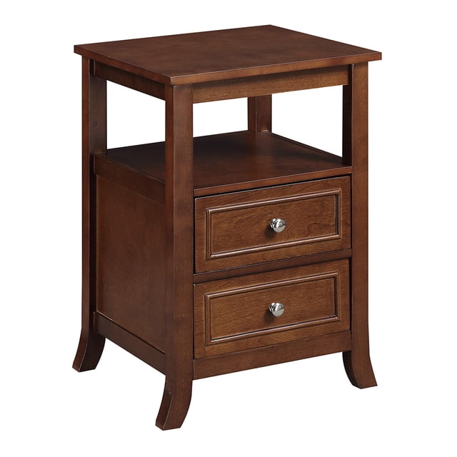 Convenience Concepts Table d'Extrémité Table de Nuit Table de Chevet Carrée en Bois - Espresso