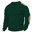 thumbnail image 2 of Men's Solid Color Long Sleeve Pullover Top Big and Tall with Drawstring Twill Round Neck Base Layer, 2 of 9