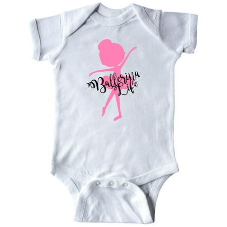 

Inktastic Ballerina Life Pink Dancer Silhouette Gift Baby Boy or Baby Girl Bodysuit