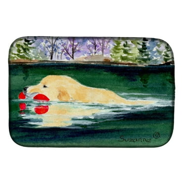 Carolines Treasures SS8935DDM Golden Retriever Dish Drying Mat 14 x 21" multicolor