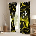 thumbnail image 3 of Manfei Teens Gamepad Blackout Curtains Set of 2 (52x84 Each),Modern Gamer Window Curtains,Yellow Black Curtains and Drapes,Ultra Soft Home Decor, 3 of 6