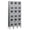 Gray, variant on See-Through Metal Locker - Blue - Triple Tier - 3 Wide