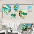 thumbnail image 4 of Designart "Golden Spheres Infinity II" City Metal Wall Art Set of 5 Piece, 4 of 5