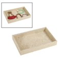 thumbnail image 2 of Plateau de Rangement de Bijoux pour Boucles d'Oreilles Bracelet Femmes Couvercle Transparent Portable 227x146x31mm Jute Beige, 2 of 8