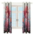 thumbnail image 3 of Ocean Mermaid Coral Window Curtain Panels Grommet Blackout Curtains Blackout Curtains for Living Room, 3 of 7