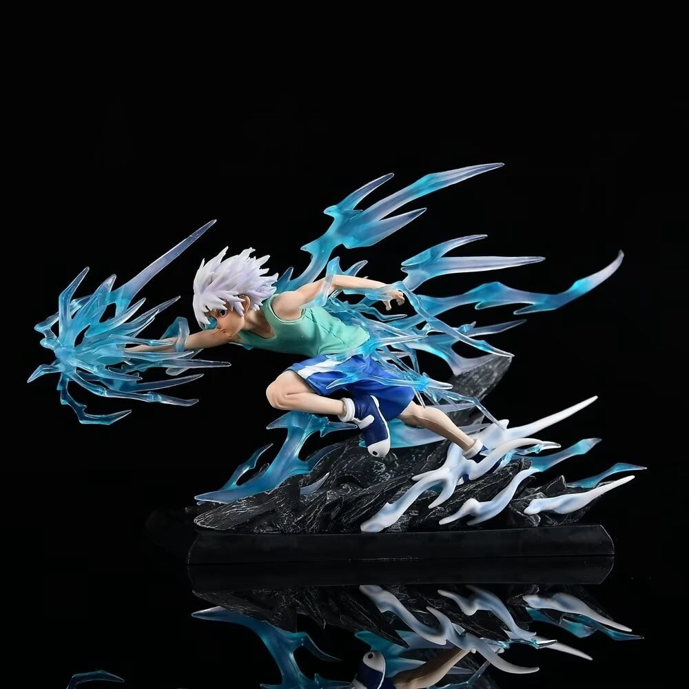 New Hunter×Hunter Killua Zoldyck (combat Ver) Character Anime Model Statue Action Figures Desktop Ornament Popular Decorations Fan Souvenirs Creative Gift Collectable