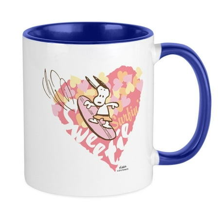 

CafePress - Snoopy Surfin Sweetie Mugs - Ceramic Coffee Tea Novelty Mug Cup 11 oz