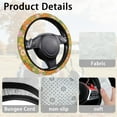 thumbnail image 6 of HUIACONG Hippie Flowers Golf Cart Steering Wheel Cover Comfortable Flannel Fabric Golf Cart Steering Wheel Protection Warm Comfortable Universal Fit EZGO Yamaha Club Cars, 6 of 7