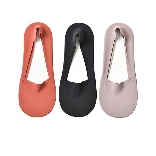 EU 35-39 3 pares de calcetines de verano para mujer, calcetines invisibles antideslizantes de silicona con corte bajo en el tobillo para mujer, calcetín corto fino y cómodo