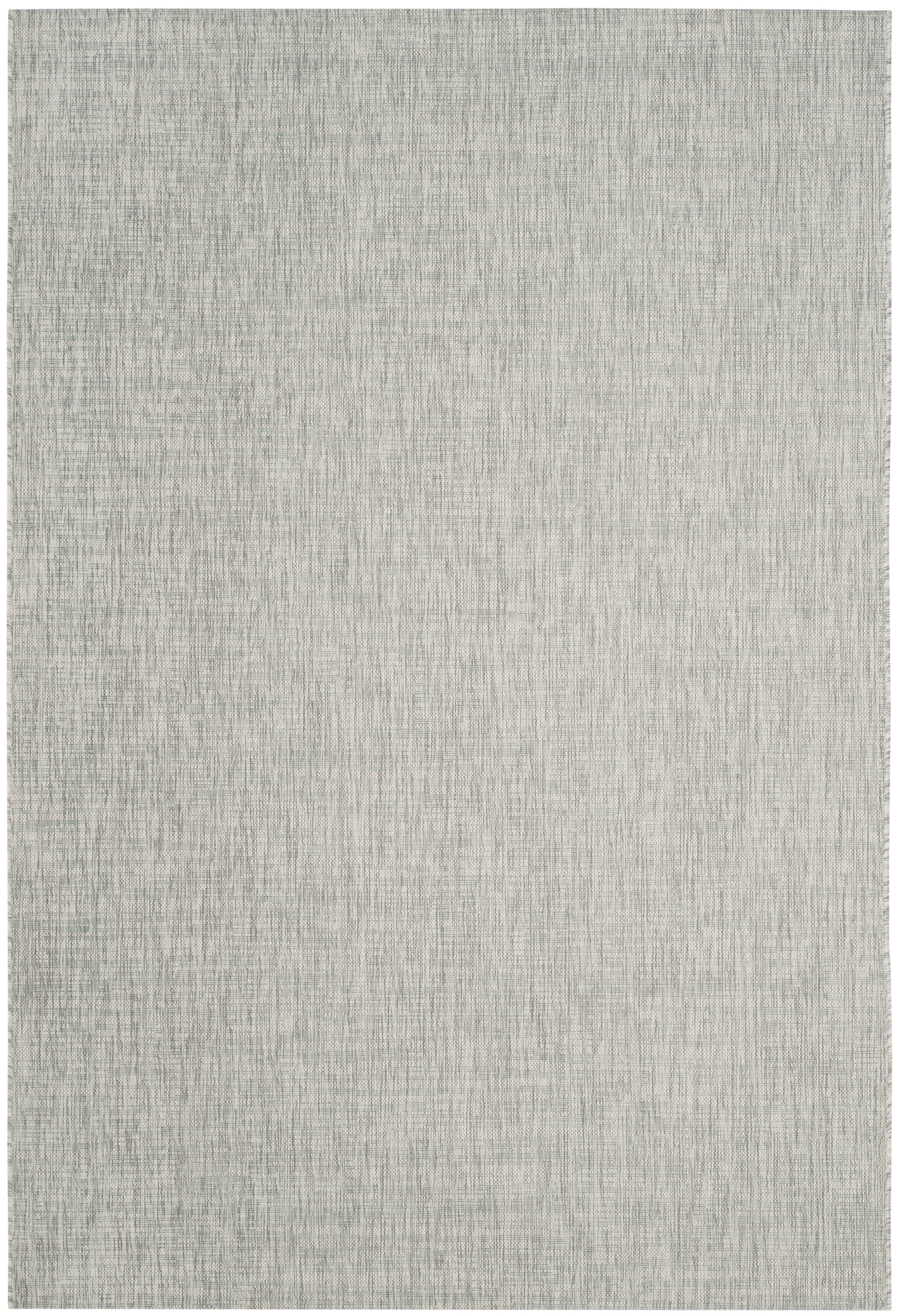 SAFAVIEH Courtyard Samson Solid Indoor/Outdoor Area Rug, Grey/Turquoise, 6'7" x 9'6"