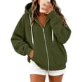 thumbnail image 4 of QQZ Relaxed Fit Zip Up Hooded Sweatshirt Women, Zip Up Sweatshirt Women, Fall Travel Gym Business Casual Daily Outfits, 4 of 6